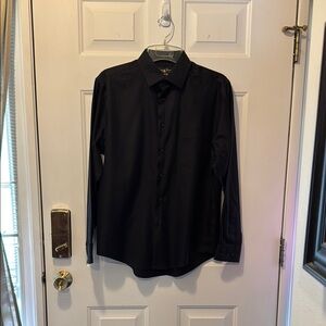 Pronto Uomo Black Dress Shirt Classic Formal Design